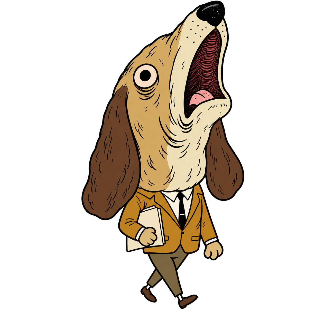 The long-eared hound in his mustard suit